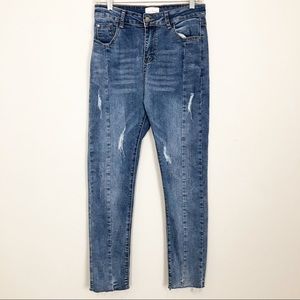 Love+Harmony Distressed Denim Jeans Raw Hem